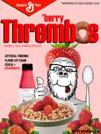 bottle cereal clothes food foodjak fruit glasses hand hat pink_background plastic_bottle smile soy soyjak soylent soylent_(strawberry) soylent_bottle spoon strawberry stubble text thrembo thumbs_up tongue variant:a24_slowburn_soyjak // 601x800 // 404.0KB