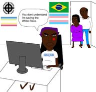 brazil computer flag flag:brazil flag:minor_attracted_person flag:transgender_pride_flag glasses map_(pedophile) pedophile purple_hair sophia_ricetto soyjak subvariant:chudjak_front tranny variant:chudjak // 2250x2144 // 432.5KB