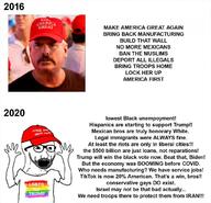 arm cap clothes donald_trump glasses hand hands_up hat irl lgbt maga open_mouth soyjak stubble text tshirt united_states variant:excited_soyjak // 1024x984 // 147.1KB