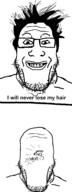 bald balding cereal_guy comic glasses hair hair_loss meme rage_comic smile smirk soyjak spit stubble text variant:markiplier_soyjak // 600x1600 // 44.8KB