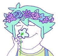 animated arm basil_(omori) closed_eyes flower flower_crown green_hair hand omori plant soyjak subvariant:shoyta variant:gapejak // 860x834 // 108.7KB