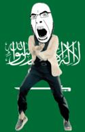 angry animated arabic_text country dance flag gangnam_style glasses open_mouth saudi_arabia soyjak stubble sword text variant:cobson // 300x460 // 504.1KB