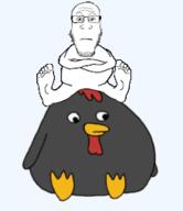 black_chicken chicken crossed_arms dance flopping glasses neutral neutralplier stubble variant:markiplier_soyjak // 220x255 // 59.4KB