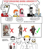 arm armor arthoe bald blood christianity closed_eyes clothes coomer cross crying dress female feminism gamer glasses hair headphones headset microphone movie open_mouth priest red_hair reddit resetera sign speech_bubble stubble sword text torso trad_wife variant:a24_slowburn_soyjak variant:chudjak variant:el_perro_rabioso variant:markiplier_soyjak wojak yelow_hair // 2500x2690 // 2.0MB