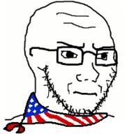 bandana closed_mouth concerned flag flag:united_states glasses soyjak stubble united_states variant:soyak // 225x225 // 20.7KB