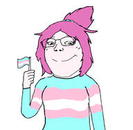 blush flag flag:transgender_pride_flag glasses hair smile subvariant:soylita sweater tranny trans_rights transgender_flag variant:gapejak variant:poopson // 1436x1408 // 414.0KB