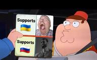 bernd_schmidt blue brown_hair car ear family_guy fat fez flag flag:russia flag:ukraine gigachad hair hand irl muscles neck open_mouth peter_griffin red russia russo_ukrainian_war seatbelt soyjak stubble ukraine variant:gapejak white white_skin yellow yellow_teeth // 720x449 // 458.6KB