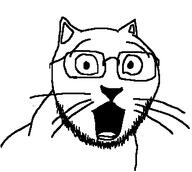 animal cat glasses open_mouth soyjak stubble variant:unknown // 349x312 // 7.6KB