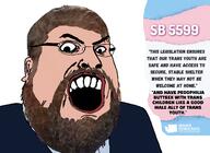 beard brown_beard male marko_liias open_mouth pedophile pedophilia protect_trans_kids sjw soyjak trans_youth variant:fatjak washington // 1298x949 // 872.4KB