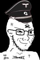 1488 christianity clothes cross glasses hat military military_cap nazism penis reichsadler smile smirk smug soyjak stubble swastika tattoo totenkopf variant:soyak // 724x1066 // 138.3KB