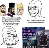 afterlife atheism calarts chad clothes concerned frown glasses grin matrix mustache nordic_chad parallel_universe religion science simulation smile so_true soyjak soyjak_comic stubble text tv_(4chan) universe variant:soyak // 750x732 // 386.9KB