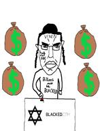 angry arm blacked button closed_mouth clothes ear glasses hair hand hat judaism kippah money soyjak subvariant:chudjak_front variant:chudjak // 513x672 // 100.5KB