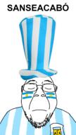 argentina argentina_national_football_team closed_eyes closed_mouth clothes country face_paint flag glasses hat its_over soccer soyjak spanish_text stubble text top_hat variant:bernd // 1400x2500 // 1.0MB