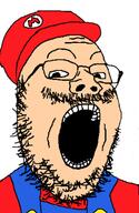 cap clothes glasses hat mario mustache nintendo open_mouth overalls soyjak stubble variant:gapejak video_game white_skin // 322x494 // 50.9KB