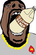 big_ronald_cock brc brown_skin cum grey_shirt kanye_west mcdonalds queen_of_spades ronald_mcdonald variant:cobson // 702x1062 // 43.4KB