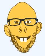 buck_teeth ear emoticon glasses grin nerd smile stubble variant:nojak yellow yellow_skin // 426x523 // 10.4KB