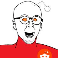 antenna ear glasses open_mouth orange_eyes reddit soyjak stubble variant:turtlejak // 2048x2048 // 58.7KB