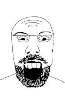 bald beard glasses jasonafex open_mouth soyjak template variant:unknown // 276x415 // 2.9KB