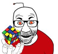 antenna clothes cube glasses hand orange_eyes perro_hold reddit rubik soyjak stubble variant:el_perro_rabioso // 430x400 // 105.3KB