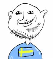 clothes ear flag oekaki smile soyjak stonetoss stubble sweden variant:impish_soyak_ears // 592x658 // 36.8KB