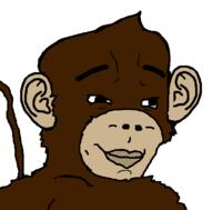 bloons brown_skin closed_mouth ear monkey smile smirk soyjak variant:chudjak video_game // 782x770 // 19.2KB