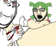 2soyjaks 4chan anime arm blood breasts circumcision clitoridectomy clitoris clothes crazed female female_circumcision female_genital_mutilation glasses green_eyes green_hair hair hand hat holding_object leg nipple nsfw ominous open_mouth orange_eyes reddit scared scissor smile soyjak stubble subvariant:wholesome_soyjak vagina variant:gapejak variant:soyak white_skin yotsoyba // 2972x2444 // 548.1KB