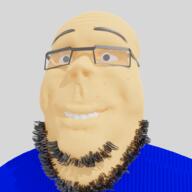 3d clothes glasses smile soyjak stubble subvariant:wholesome_soyjak variant:gapejak white_skin // 1000x1000 // 1.2MB