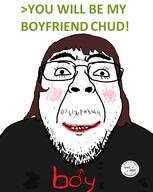 acne badge blush boymoder faggot glasses greentext hoodie lipstick menhera_chan mustache smile soyjak soyjak_party stubble tranny trans_rights variant:bernd yellow_teeth // 1194x1496 // 133.3KB