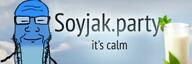 banner calm cloud milk sky soy soy_milk soyjak soyjak_party text variant:markiplier_soyjak // 300x100 // 34.2KB