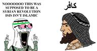 arabic_text arm bloodshot_eyes chad clothes crying eyes_popping flag glasses hand hands_up headband hippie isis islam kafir nordic_chad open_mouth shahada soyjak soyjak_comic stubble subvariant:waow syria syrian text tongue turban variant:soyak yellow_teeth // 1788x945 // 585.3KB