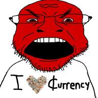 angry clothes coin currency glasses heart i_love money open_mouth red_skin soyjak stubble text tshirt variant:coinjak // 1000x1000 // 134.4KB