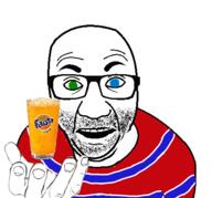 blue_eyes chris-chan clothes drink fanta glasses green_eyes heterochromia holding_object perro_hold soda soyjak stripes stubble tshirt variant:el_perro_rabioso // 430x400 // 96.1KB