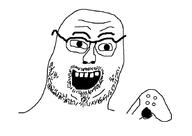 controller glasses open_mouth playstation soyjak stubble variant:unknown video_game // 881x624 // 26.3KB