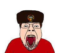 brown_hair clothes communism glasses hair hat leftypol open_mouth soyjak star stubble tongue ushanka variant:bernd white_skin // 1280x1127 // 389.5KB