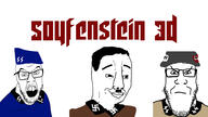 3soyjaks adolf_hitler angry closed_mouth glasses helmet military_cap military_uniform mustache nazi_germany nazism open_mouth schutzstaffel smile soyjak stubble swastika text variant:chudjak variant:feraljak variant:markiplier_soyjak video_game wolfenstein // 1920x1080 // 377.7KB