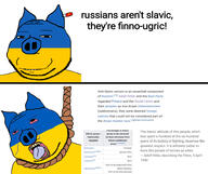 2soyjaks animal country flag hanging oink pig rope russia smug snout soyjak stubble subvariant:massjak suicide ukraine variant:gapejak wikipedia // 945x792 // 231.6KB