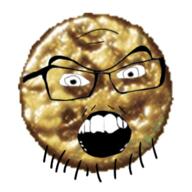 angry cookie cookie_clicker food glasses golden_cookie objectsoy open_mouth stubble variant:feraljak video_game // 321x321 // 117.9KB