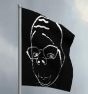 animated big_brain brainful distorted flag glasses inverted makesweet smile soyjak stubble subvariant:rand subvariant:wholesome_soyjak variant:gapejak waving // 277x297 // 1.0MB