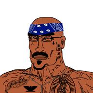 bandana brown_skin buff cholo christianity cross glasses goatee mexico mustache nas spanish_text tattoo variant:soyak // 799x799 // 210.1KB