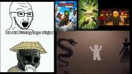 beard clothes glasses hat lego lego_ninjago open_mouth rice_hat soyjak stubble variant:soyak video wojak // 1280x720, 33.3s // 3.6MB