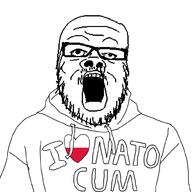 cum glasses heart hoodie nato open_mouth poland soyjak stubble text variant:a24_slowburn_soyjak // 1000x1000 // 135.7KB