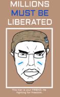 angry camouflage closed_mouth clothes ear flag freedom_of_russia hat helmet military millions_must_die new_russian_flag russia russo_ukrainian_war soyjak subvariant:chudjak_front text tranny trans trans_right variant:chudjak // 629x1024 // 137.3KB