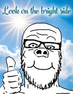 glasses hand irl_background motivational sky smile soyjak stubble text thumbs_up variant:a24_slowburn_soyjak // 600x775 // 237.4KB