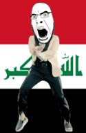 angry animated arabic_text country dance flag gangnam_style glasses iraq open_mouth soyjak stubble text variant:cobson // 300x460 // 497.2KB