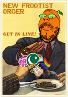 averi communism eating food froot frootist_new_order islam lgbt lgbt_flag my_little_pony new_frootist_order nigger orange_skin progress_pride_flag propaganda soviet_union variant:gapejak // 736x1045 // 1.1MB