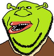 amerimutt big_nose clothes dreamworks ear green_skin ogre ogre_ears open_mouth shrek stubble subvariant:impish_amerimutt variant:impish_soyak_ears // 598x628 // 10.9KB