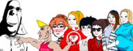 biting_lip blush bwc chad chad_thundercock female femjak glasses hair judaism ominous queen_of_hearts shadow smile soyjak subvariant:hornyson swastika tattoo variant:cobson variant:wojak wojak yellow_hair // 1510x580 // 660.6KB