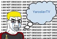 badge bloodshot_eyes clenched_teeth crying glasses hair i_am_not_obsessed nate obsession soybooru soyjak soyjak_party text variant:chudjak yaroslavtv yellow_hair // 1170x814 // 291.6KB