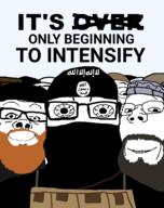 arab bandana beard bloodshot_eyes brown_beard brown_skin glasses grey_beard isis islam its_just_getting_started its_over mask meta:tagme multiple_soyjaks orange_hair smile subvariant:wholesome_soyjak taqiyah terrorist text variant:a24_slowburn_soyjak variant:bernd variant:gapejak variant:markiplier_soyjak // 1080x1366 // 252.6KB