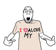 alchemy arm clothes flag glasses hand heart i_love merge open_mouth pointing soyjak stubble tranny tshirt variant:bernd variant:shirtjak // 648x581 // 61.2KB